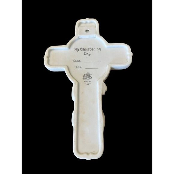 Precious Moments Porcelain Cross 1996 Heaven Bless You My Christening Day Enesco - Picture 2 of 3